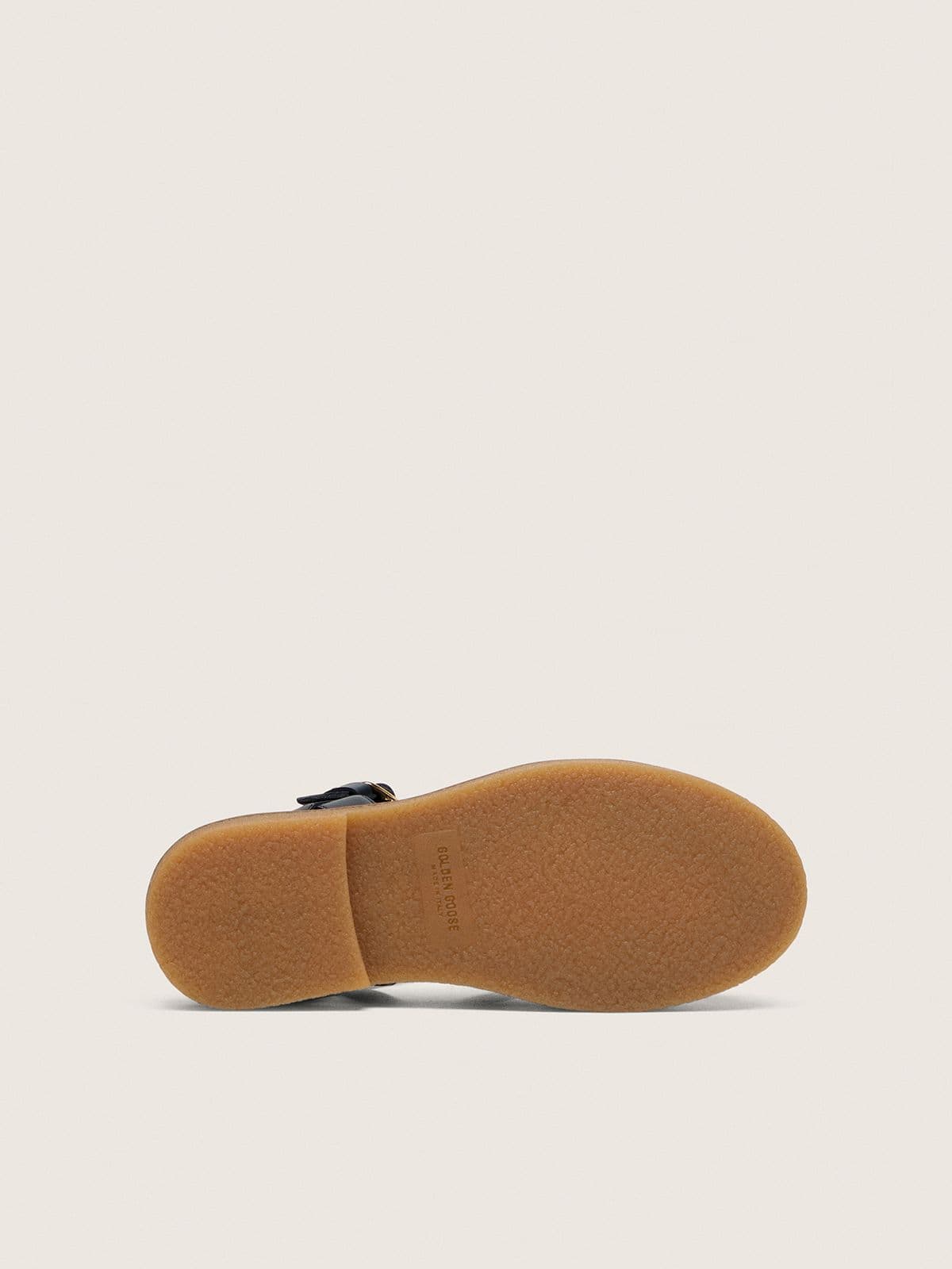 Golden Goose - Sand&aacute;lia Maxime Young de couro azul-marinho in 