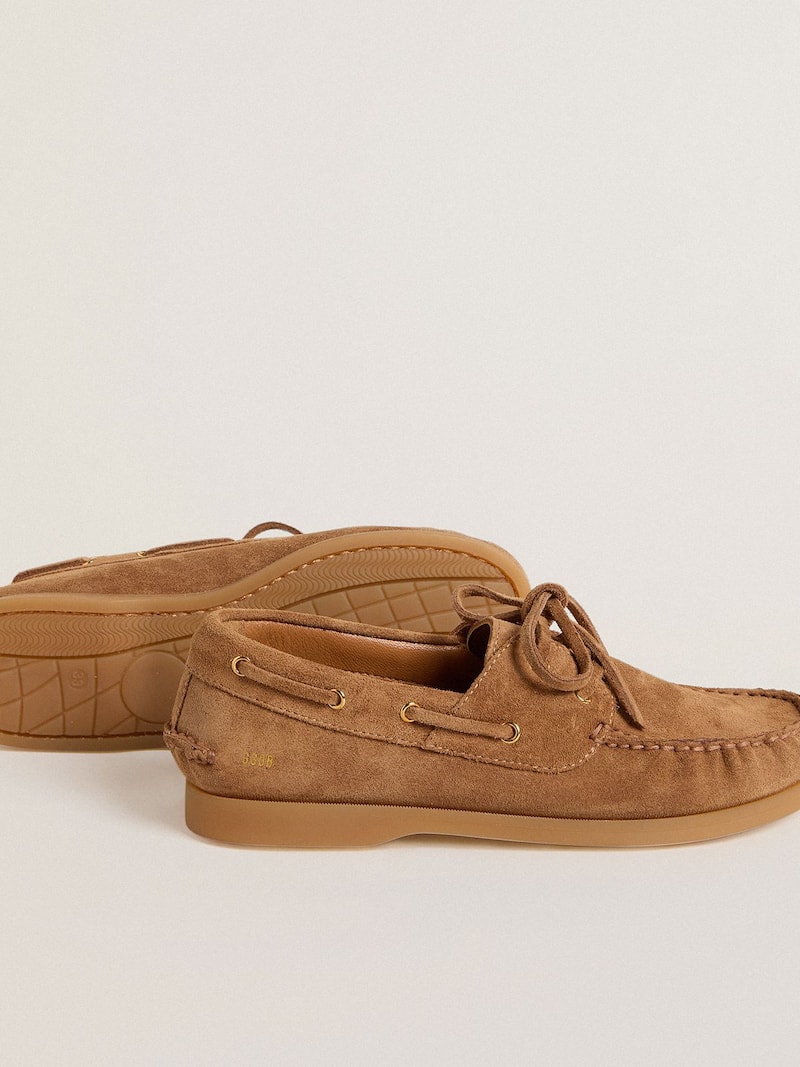 Golden Goose - Mocas&iacute;n Cruise Young de ante color marr&oacute;n claro in 