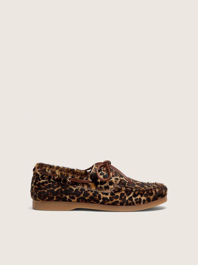 Young Cruise loafers in leopard-print pony skin