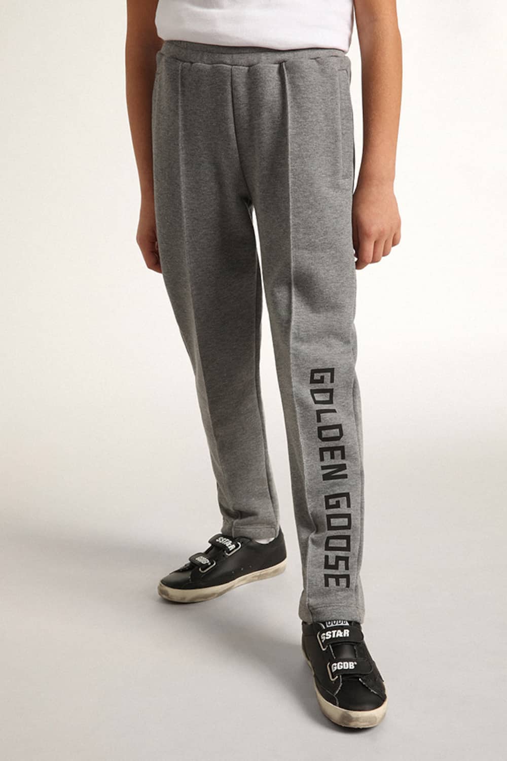 Golden Goose - Pantalon de jogging gris avec logo imprimé in 