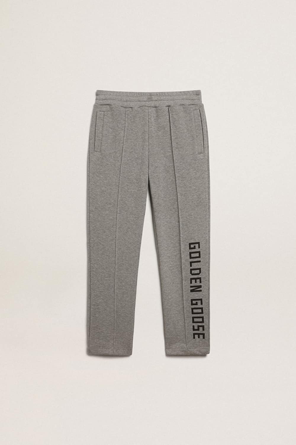 Golden Goose - Pantalon de jogging gris avec logo imprimé in 