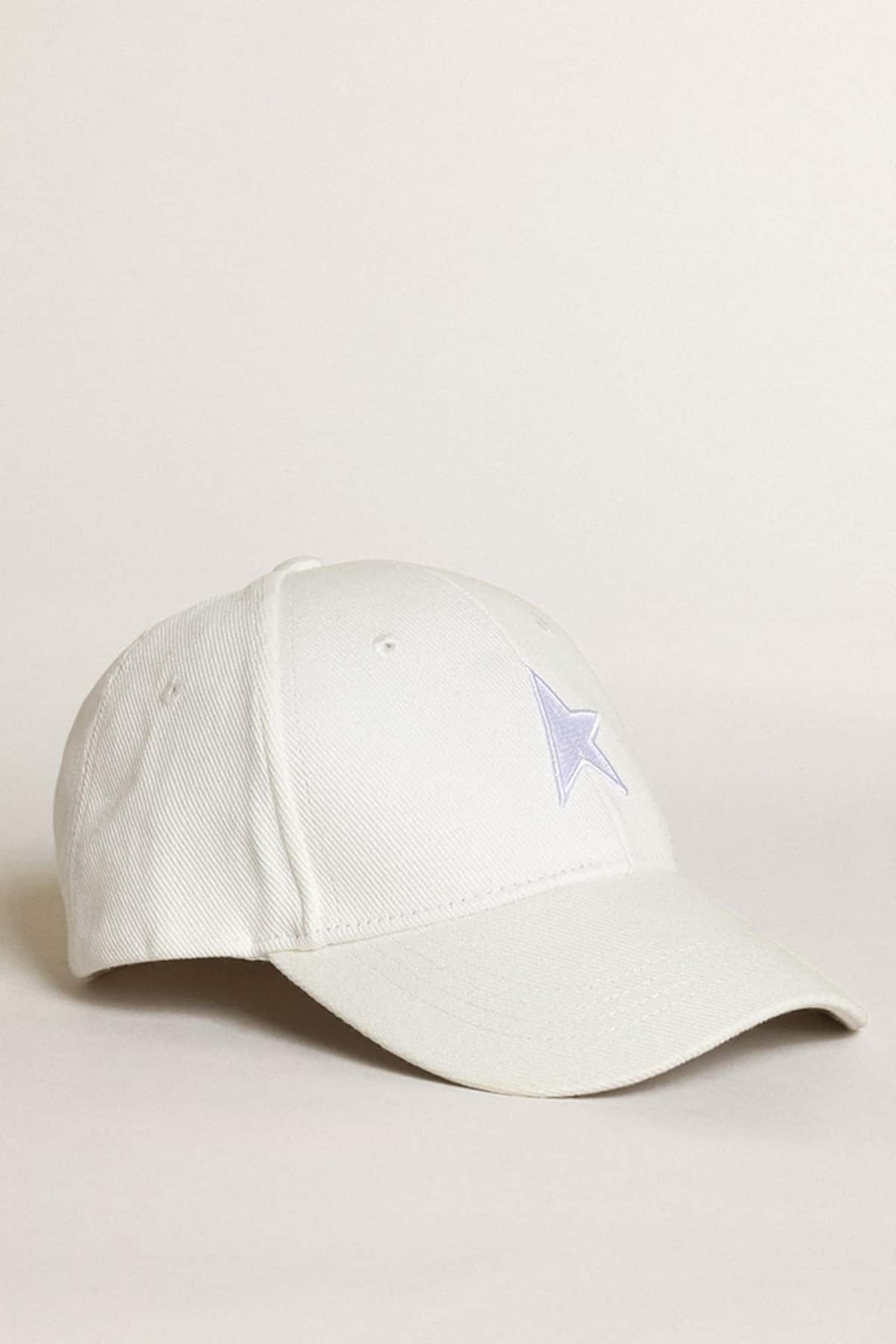 Kids’ white baseball cap with star