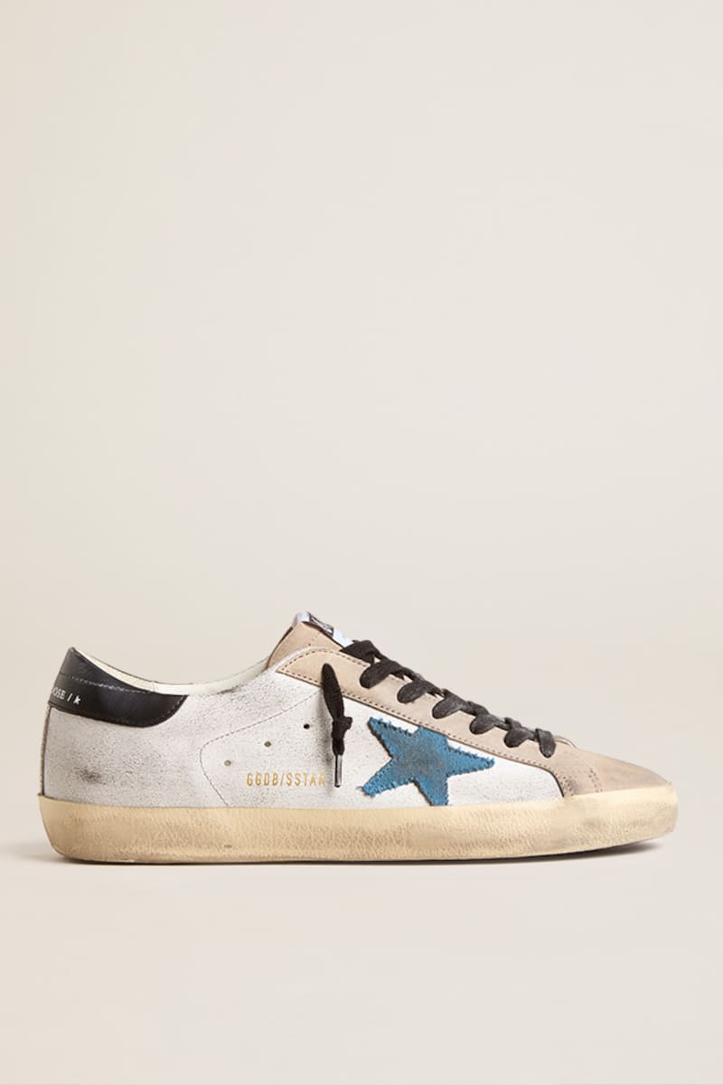 Men’s Super-Star with light blue canvas star and black leather heel tab