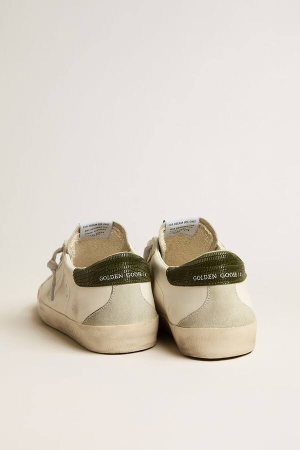 Golden Goose - Men’s Bio-based Super-Star with perforated star and green heel tab in 
