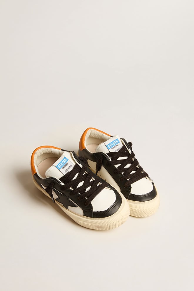 Buy May Teen in black and white leather with black star and