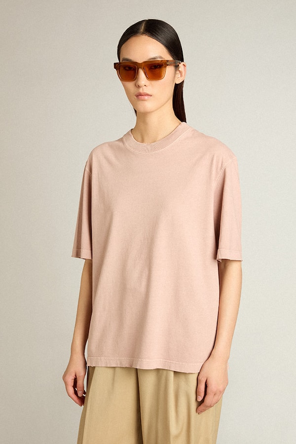 Golden Goose - Powder-pink T-shirt with reverse logo on the back - Jersey Capsule in 