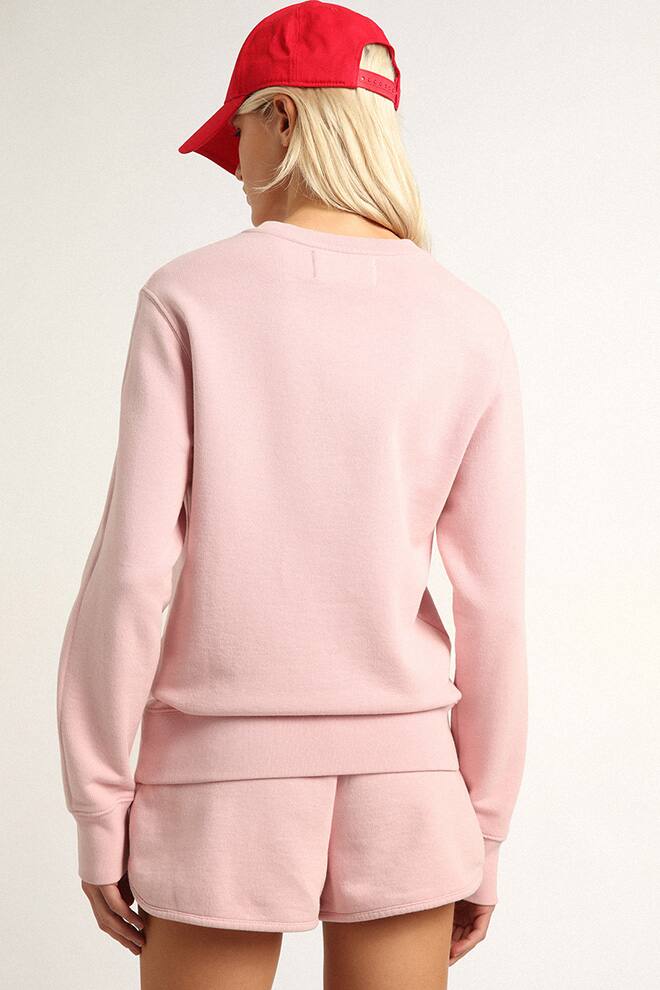 Golden Goose - Star Collection pink sweatshirt with white star on the front in 