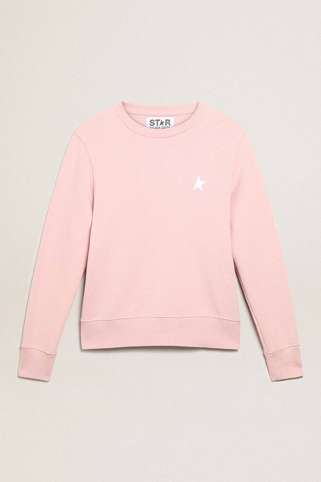 Golden Goose - Star Collection pink sweatshirt with white star on the front in 